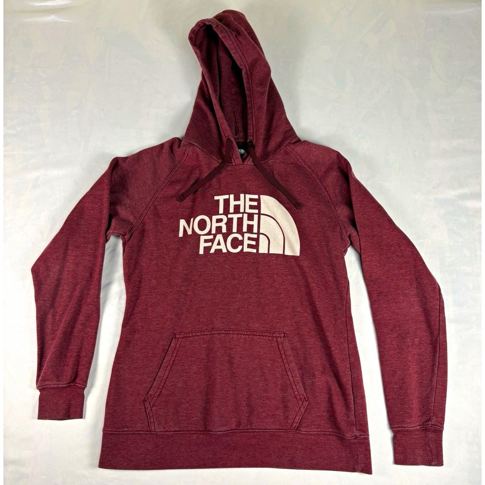 The North Face Women's Burgundy Logo Pullover Hooded Fleece Hoodie w/ Pockets M